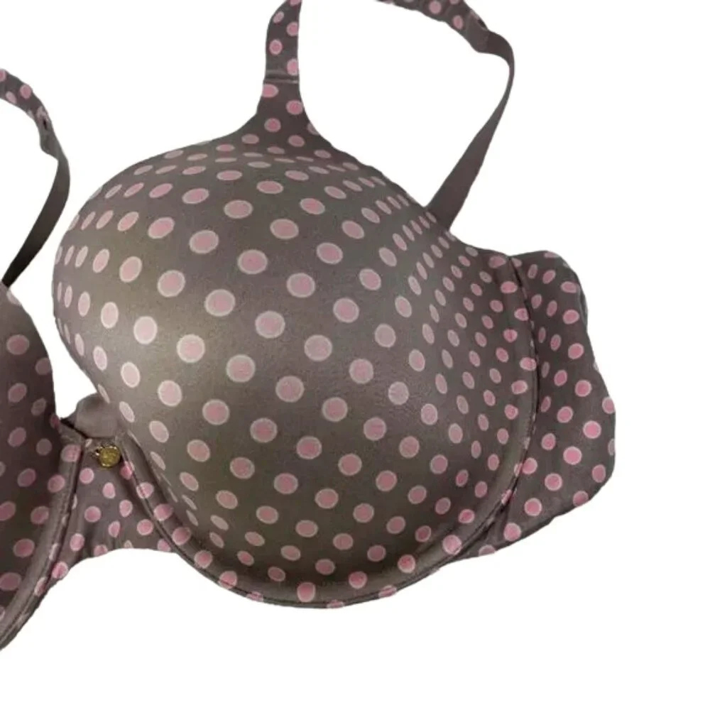 Victoria’s Secret Lined Perfect Coverage Polka Dot Bra Size 32DD